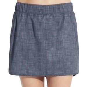 CALIA Women’s Blue Hatch Print ANYWHERE Skort Skirt Tennis Golf Size Medium